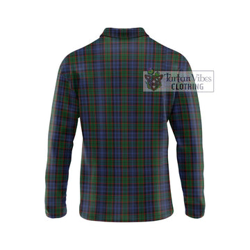 Fletcher Tartan Long Sleeve Polo Shirt with Family Crest DNA In Me Style