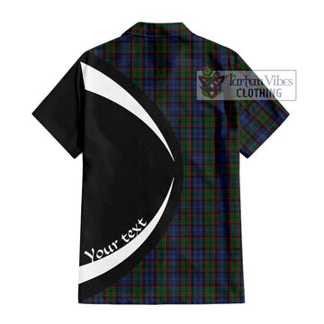 Fletcher Tartan Short Sleeve Button Up with Family Crest Circle Style