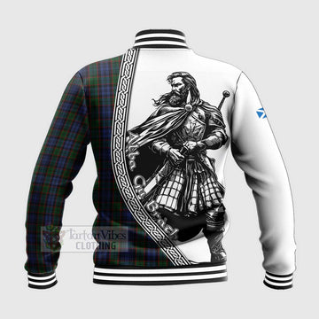 Fletcher Tartan Clan Crest Baseball Jacket with Highlander Warrior Celtic Style