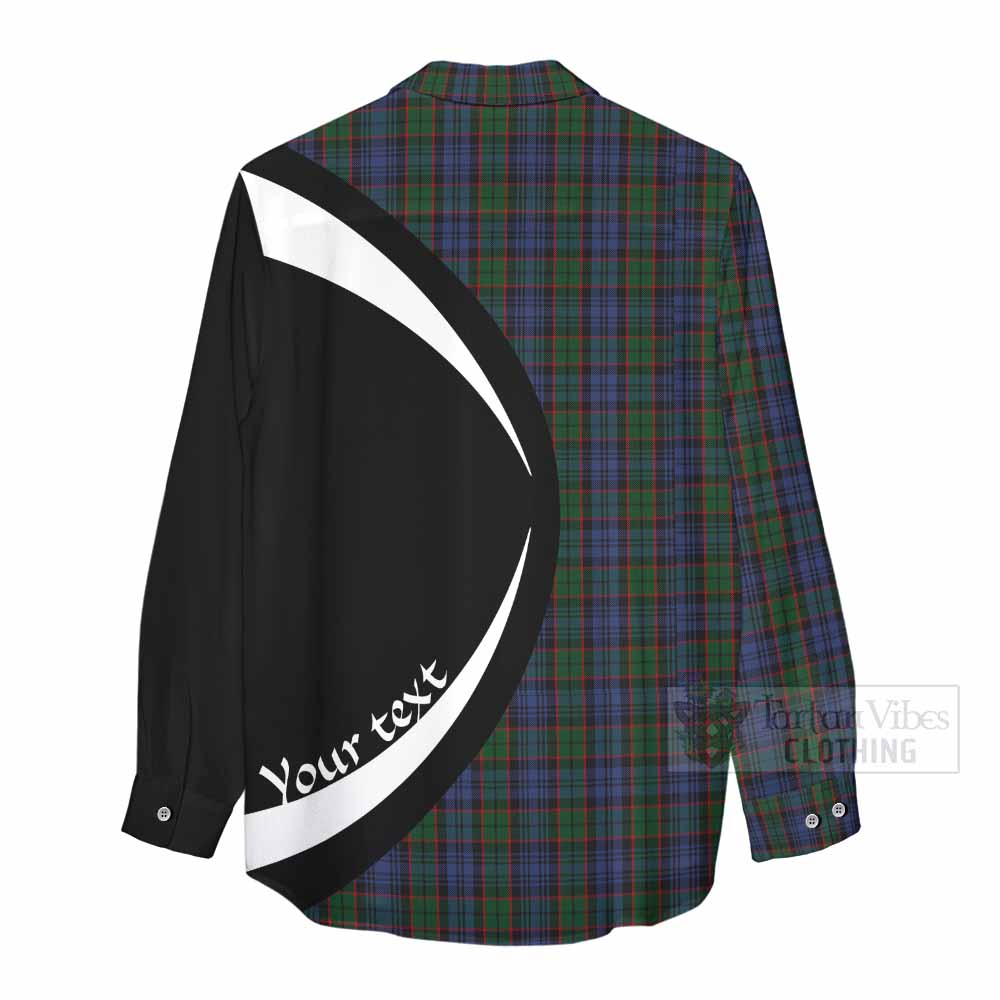 Tartan Vibes Clothing Fletcher Tartan Women's Casual Shirt with Family Crest Circle Style