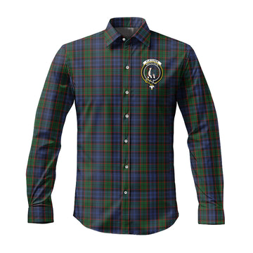 Fletcher Tartan Long Sleeve Button Up Shirt with Family Crest