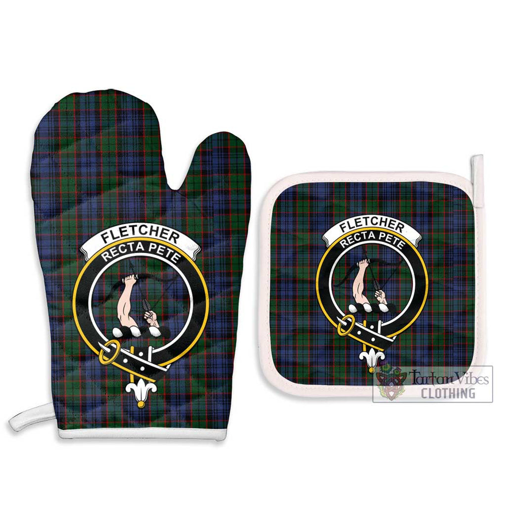 Fletcher Tartan Combo Oven Mitt & Pot-Holder with Family Crest - Tartan Vibes Clothing