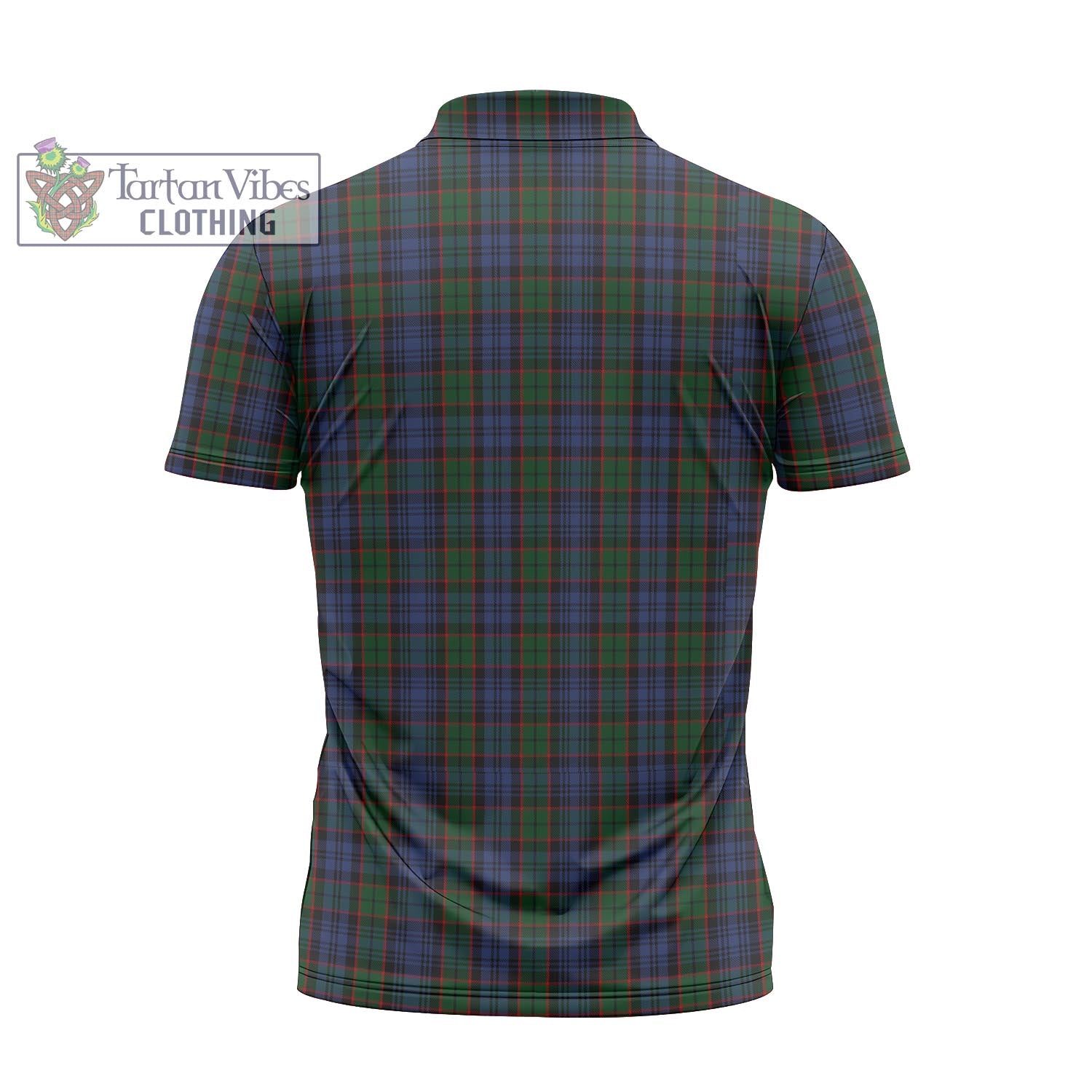 Tartan Vibes Clothing Fletcher Tartan Zipper Polo Shirt with Family Crest