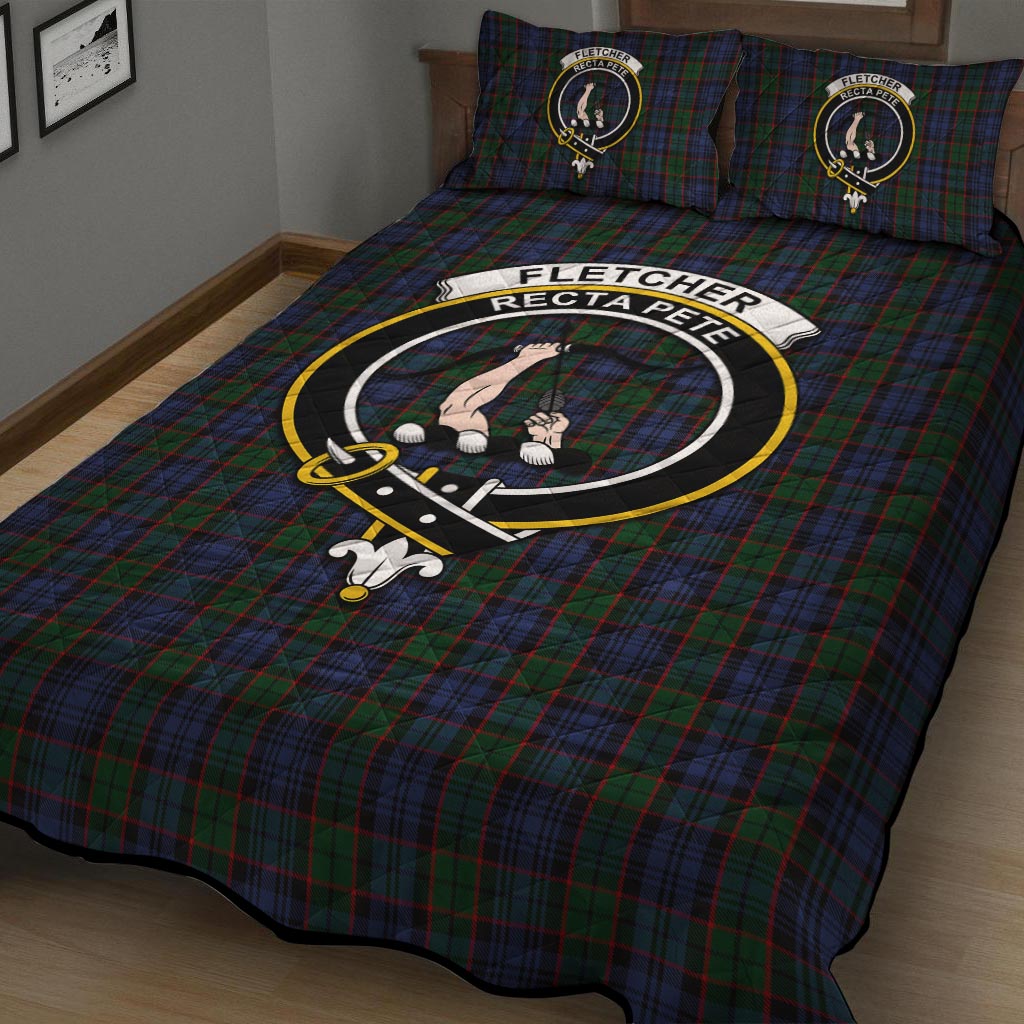 Fletcher Tartan Quilt Bed Set with Family Crest - Tartan Vibes Clothing