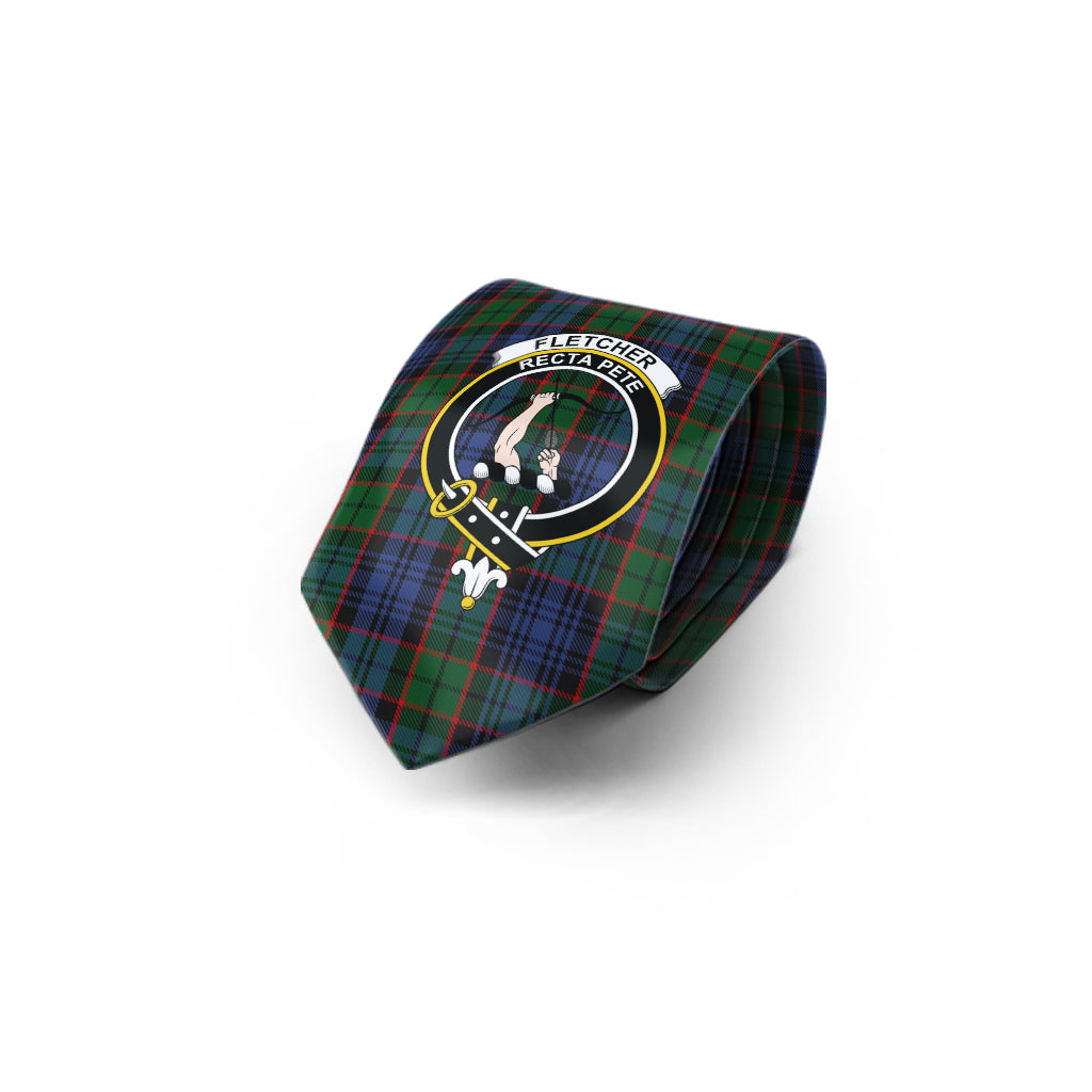 Fletcher Tartan Classic Necktie with Family Crest - Tartan Vibes Clothing