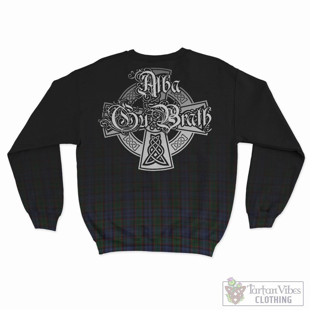 Tartan Vibes Clothing Fletcher Tartan Sweatshirt Featuring Alba Gu Brath Family Crest Celtic Inspired