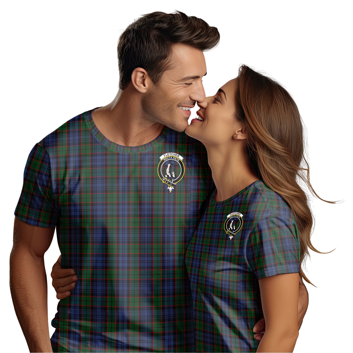 Fletcher Tartan T-Shirt with Family Crest - Tartan Vibes Clothing