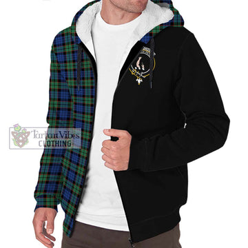 Fletcher Ancient Tartan Sherpa Hoodie with Family Crest and Half Of Me Style