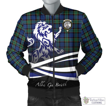 Fletcher Ancient Tartan Bomber Jacket with Alba Gu Brath Regal Lion Emblem