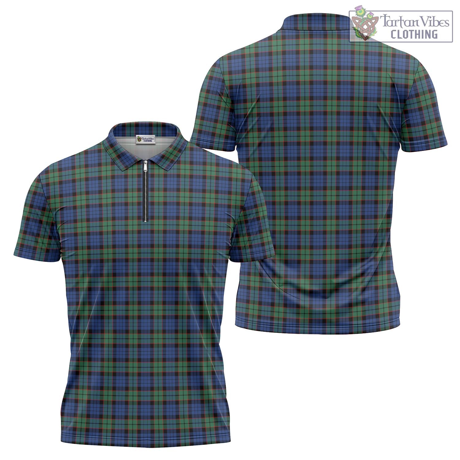 Tartan Vibes Clothing Fletcher Ancient Tartan Zipper Polo Shirt