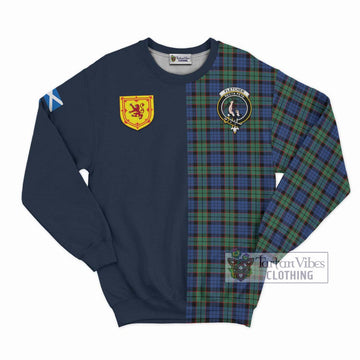 Fletcher Ancient Tartan Sweatshirt with Scottish Lion Royal Arm Half Style