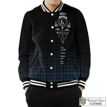 Fletcher Ancient Tartan Baseball Jacket Featuring Alba Gu Brath Family Crest Celtic Inspired