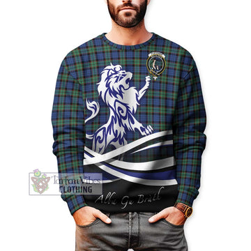 Fletcher Ancient Tartan Sweatshirt with Alba Gu Brath Regal Lion Emblem