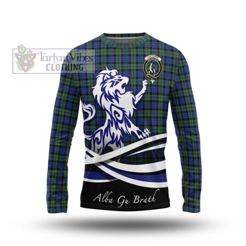 Fletcher Ancient Tartan Long Sleeve T-Shirt with Alba Gu Brath Regal Lion Emblem