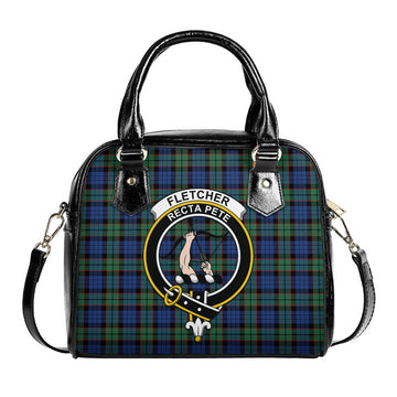 Fletcher Ancient Tartan Shoulder Handbags with Family Crest