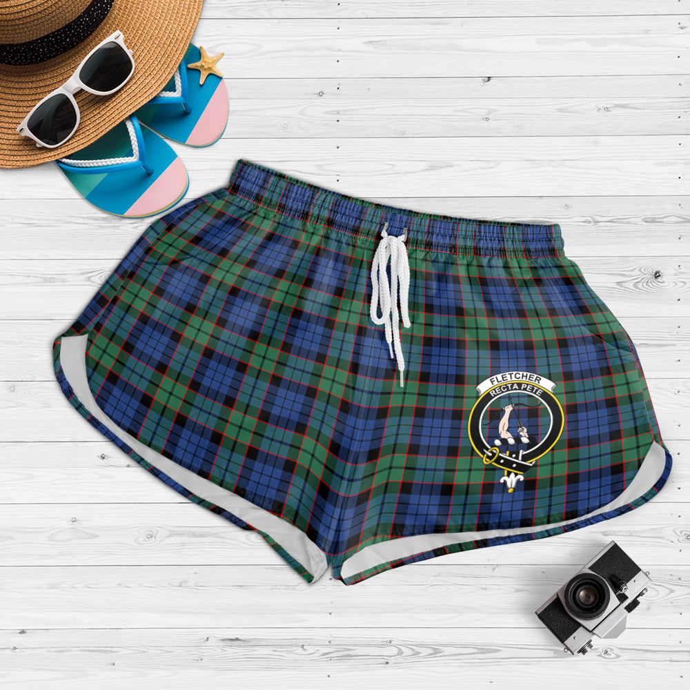 fletcher-ancient-tartan-womens-shorts-with-family-crest