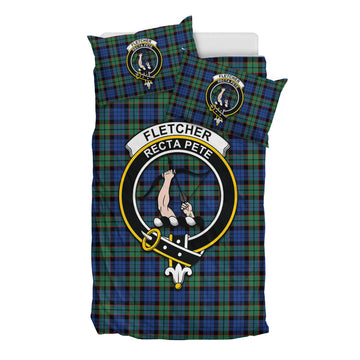 Fletcher Ancient Tartan Bedding Set with Family Crest