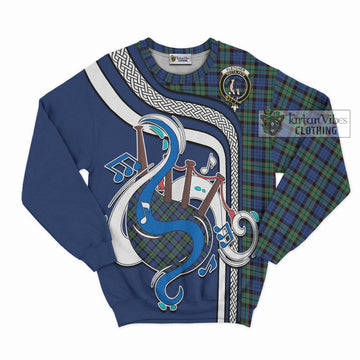 Fletcher Ancient Tartan Sweatshirt with Epic Bagpipe Style