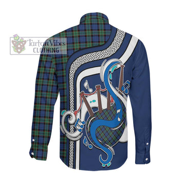 Fletcher Ancient Tartan Long Sleeve Button Shirt with Epic Bagpipe Style