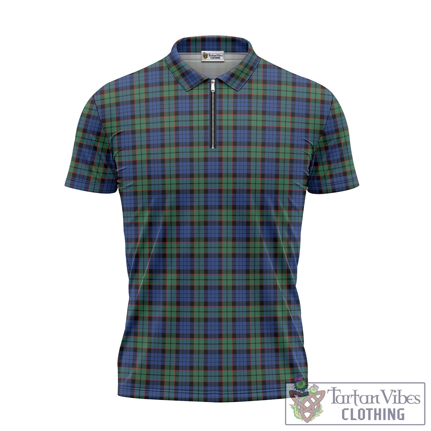 Tartan Vibes Clothing Fletcher Ancient Tartan Zipper Polo Shirt