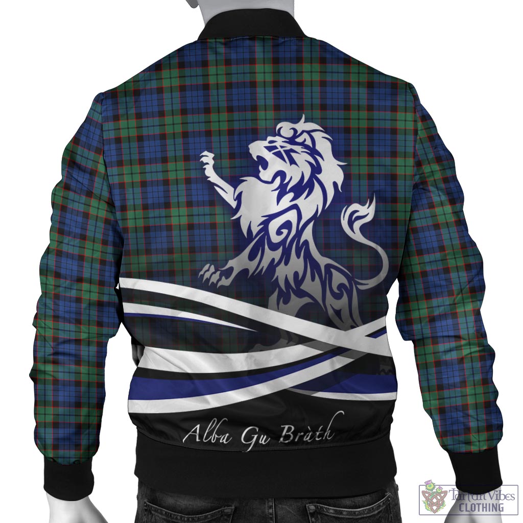 Tartan Vibes Clothing Fletcher Ancient Tartan Bomber Jacket with Alba Gu Brath Regal Lion Emblem