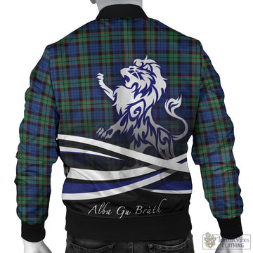 Fletcher Ancient Tartan Bomber Jacket with Alba Gu Brath Regal Lion Emblem