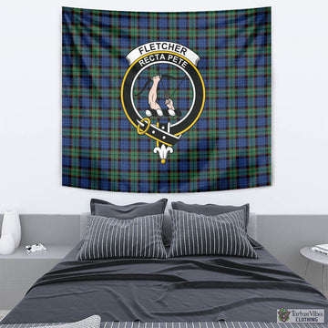 Fletcher Ancient Tartan Tapestry Wall Hanging and Home Decor for Room with Family Crest