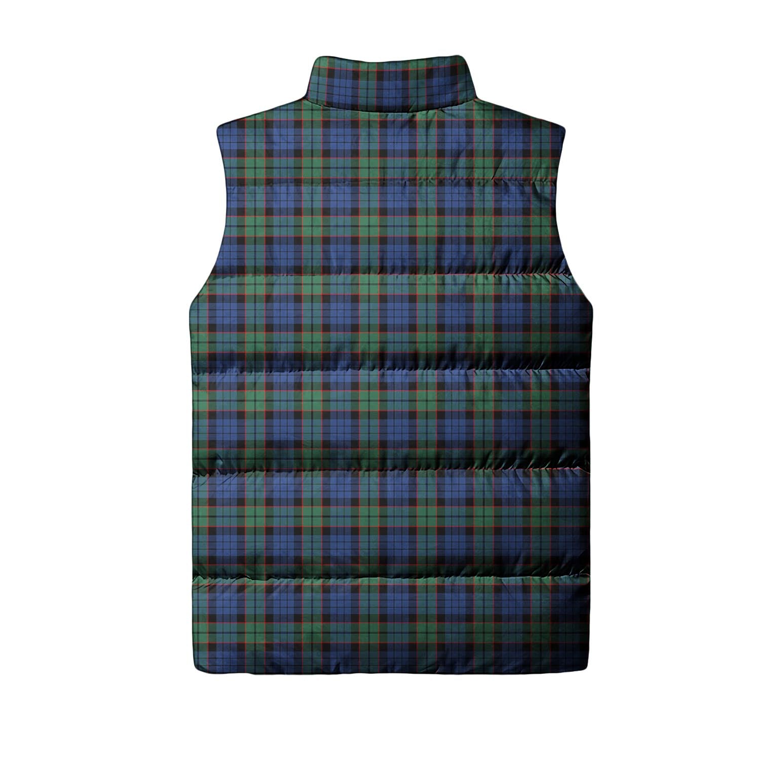 Fletcher Ancient Tartan Sleeveless Puffer Jacket with Family Crest - Tartanvibesclothing