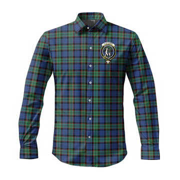 Fletcher Ancient Tartan Long Sleeve Button Up Shirt with Family Crest