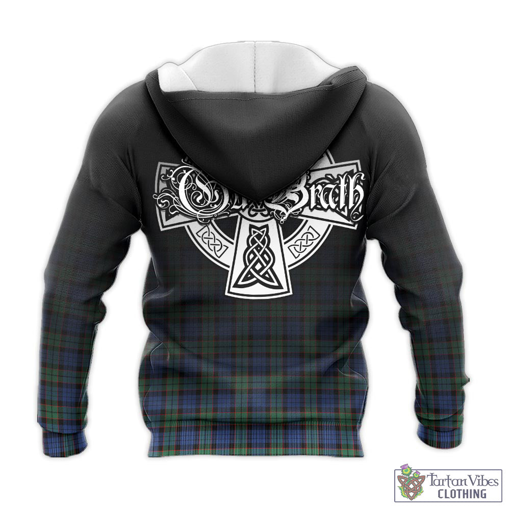 Tartan Vibes Clothing Fletcher Ancient Tartan Knitted Hoodie Featuring Alba Gu Brath Family Crest Celtic Inspired