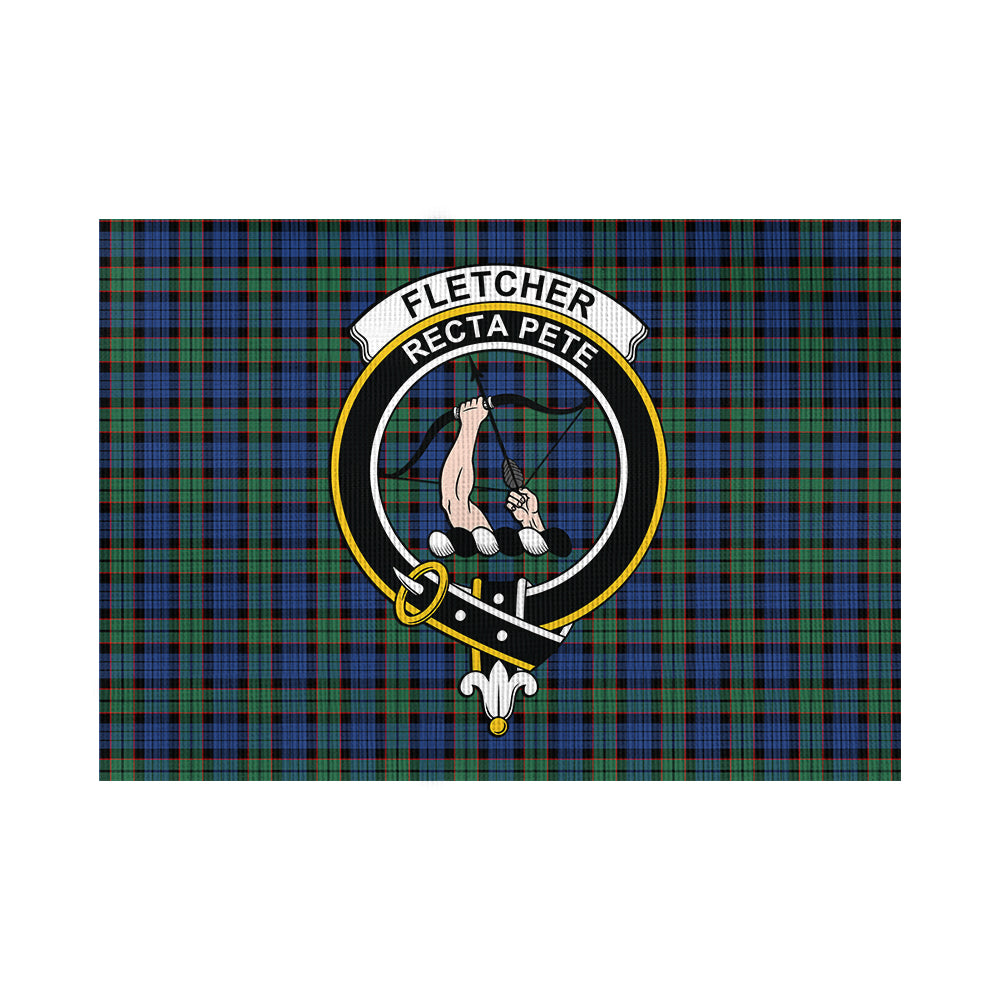 Fletcher Ancient Tartan Flag with Family Crest - Tartan Vibes Clothing