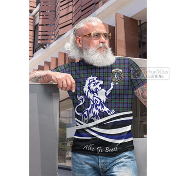 Fletcher Modern Tartan Cotton T-shirt with Alba Gu Brath Regal Lion Emblem