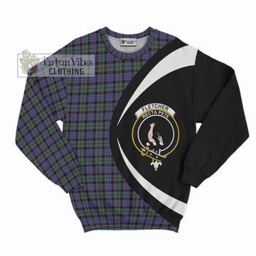 Fletcher Modern Tartan Sweatshirt with Family Crest Circle Style