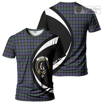 Fletcher Modern Tartan T-Shirt with Family Crest Circle Style