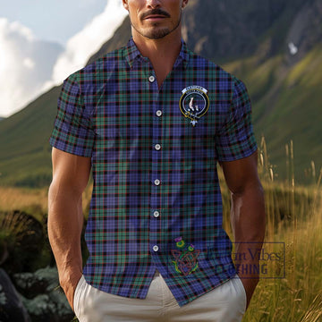 Fletcher Modern Tartan Cotton Hawaiian Shirt with Family Crest