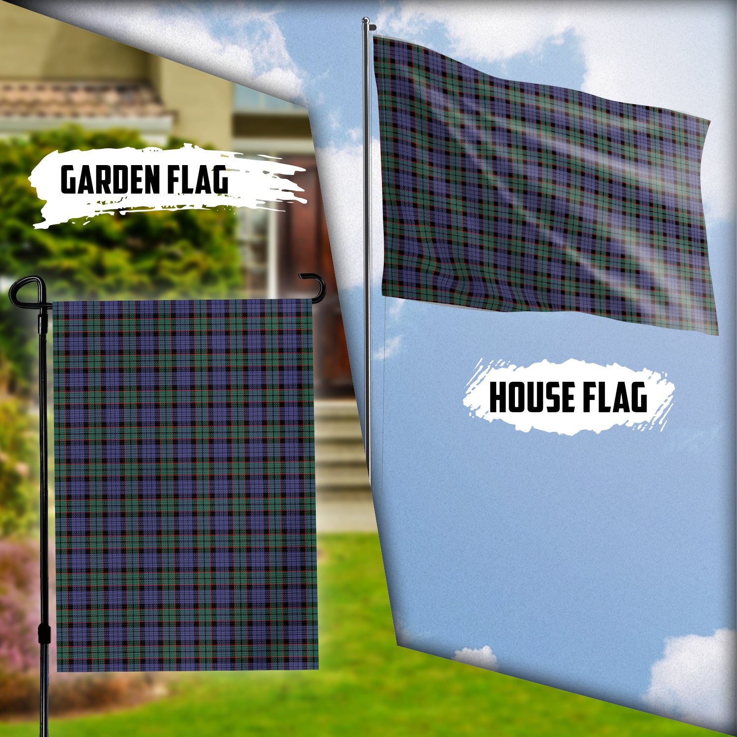 Fletcher Modern Tartan Flag Garden Flag (Vertical) - Tartan Vibes Clothing