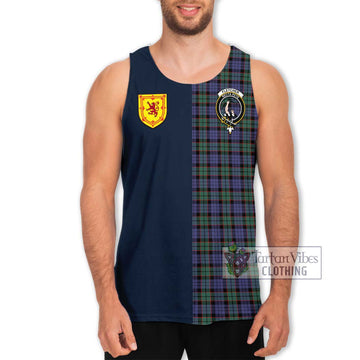 Fletcher Modern Tartan Men's Tank Top with Scottish Lion Royal Arm Half Style