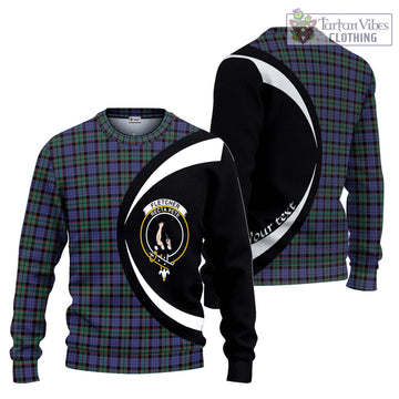 Fletcher Modern Tartan Ugly Sweater with Family Crest Circle Style