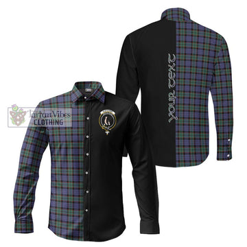 Fletcher Modern Tartan Long Sleeve Button Shirt with Family Crest and Half Of Me Style