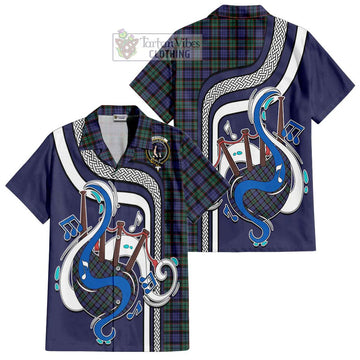 Fletcher Modern Tartan Short Sleeve Button Shirt with Epic Bagpipe Style