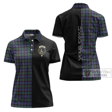 Fletcher Modern Tartan Women's Polo Shirt with Family Crest and Half Of Me Style