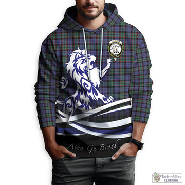 Fletcher Modern Tartan Hoodie with Alba Gu Brath Regal Lion Emblem