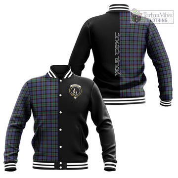 Fletcher Modern Tartan Baseball Jacket with Family Crest and Half Of Me Style