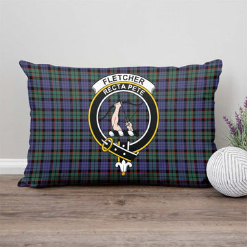 Fletcher Modern Tartan Pillow Cover with Family Crest