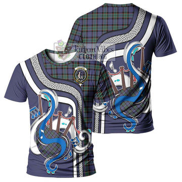 Fletcher Modern Tartan T-Shirt with Epic Bagpipe Style