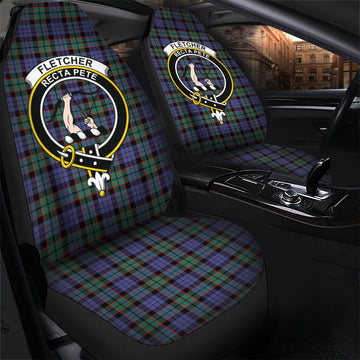 Fletcher Modern Tartan Car Seat Cover with Family Crest