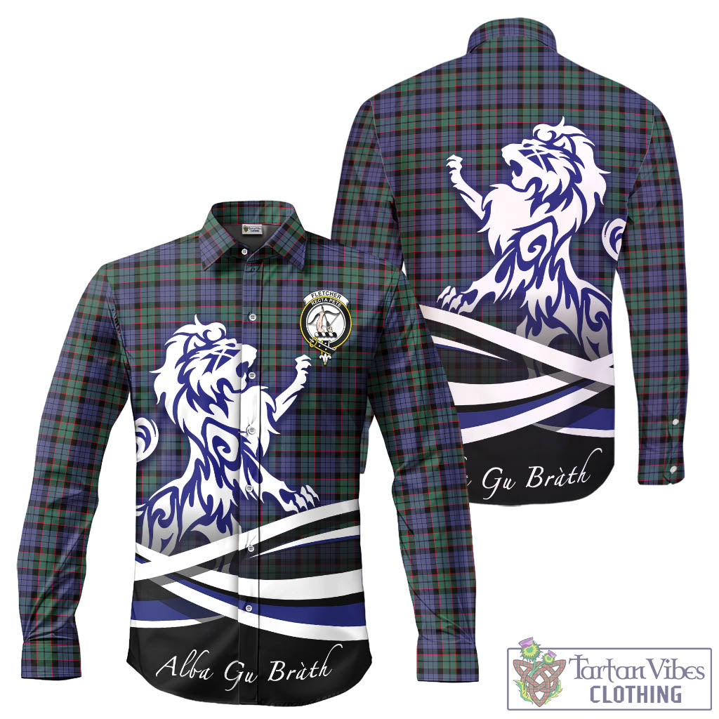 fletcher-modern-tartan-long-sleeve-button-up-shirt-with-alba-gu-brath-regal-lion-emblem
