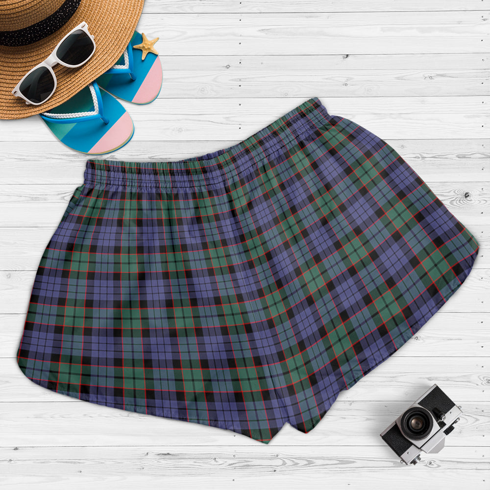 fletcher-modern-tartan-womens-shorts-with-family-crest