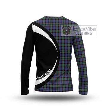 Fletcher Modern Tartan Long Sleeve T-Shirt with Family Crest Circle Style