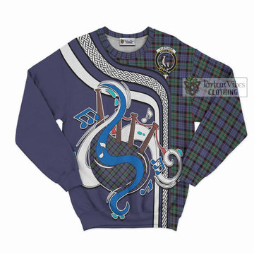 Fletcher Modern Tartan Sweatshirt with Epic Bagpipe Style